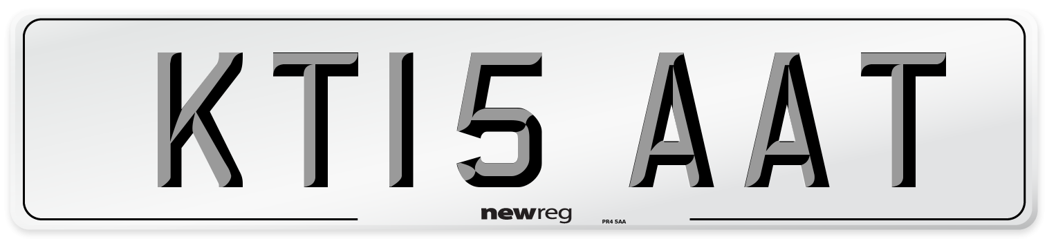 KT15 AAT Number Plate from New Reg